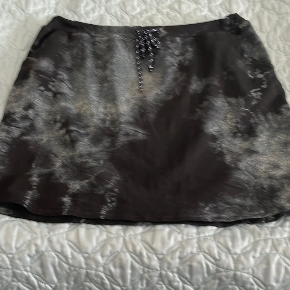 Sundry Black and Gray Skirt with Beaded Detail